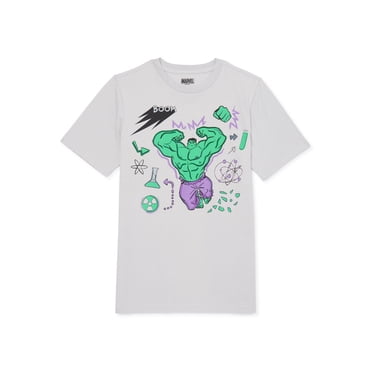 Marvel Boys Hulk Scribble, Crew Neck, Short Sleeve, Graphic T-shirt, Sizes 4-18