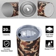 thumbnail image 4 of Camouflage 20 Oz Stainless Steel Skinny Tumbler – Vacuum Insulated Slim Travel Cup with Lid & Stainless Steel Straw, 360° Full Wrap Printed Tumbler for Home, Office & Outdoor Use, 4 of 6