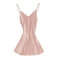 thumbnail image 3 of Midwennn Small Fresh Short Dress Home Casual Breathable Pajama Dress Silk Imitation Co Nightgowns Bedtime Shirts Women Womens Sleep Ware Short Sleeve Night Gown Women Xxx Womens Nightgown Button down, 3 of 4