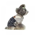 thumbnail image 4 of Oaktree Pet Warmth Plus Cotton Four-leg Plaid Overalls For Autumn and Winter, 4 of 5