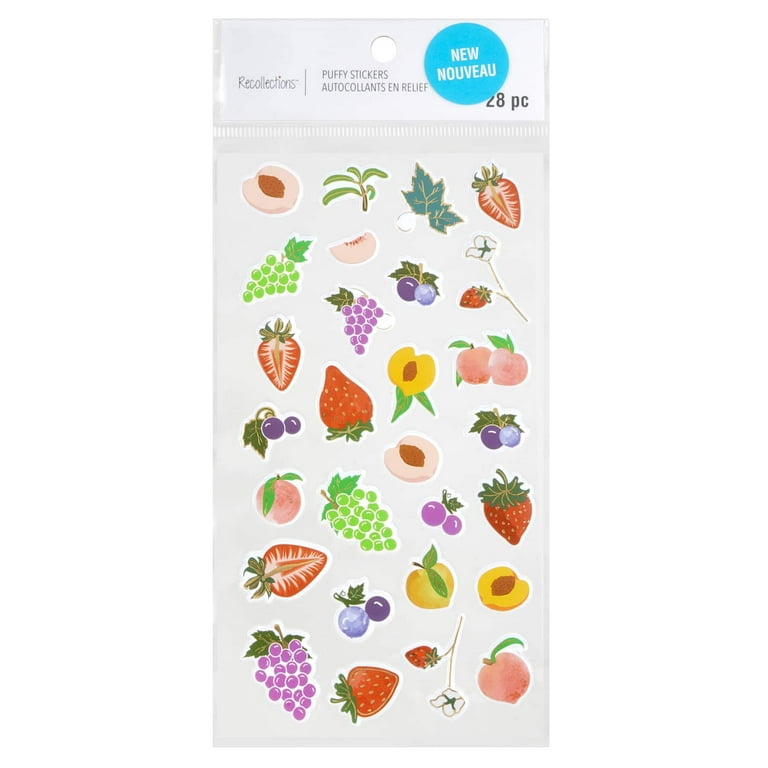12 Pack: Fruit Puffy Stickers by Recollections™