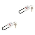 thumbnail image 2 of mmirethe Durable 38 mm PVC Curved Safety Lockout Padlock Ensuring Security White 90x40x19 mm 2Set, 2 of 6