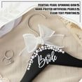thumbnail image 3 of Lsupdaol Bride Wedding Dress Pearl Mrs. Hanger with Pearl Ribbon Bow Elegant Wooden Dress Hanger to Be Ideal Keepsake for Wedding Day Gift (Black,Bride), 3 of 6