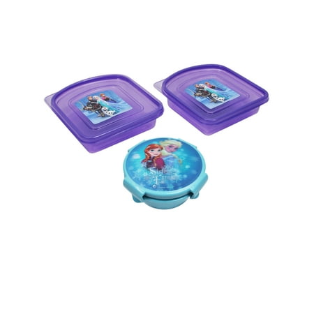 Girls Disney Frozen Sandwich & Snack Containers BPA-FREE