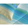 thumbnail image 4 of Ambesonne Christmas Quilted Bedspread Set 3 Pcs, Santa with Surfboard, King Size, Blue Green, 4 of 5