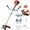 Red, variant on Trendix Hedge Trimmer 52cc 2-Stroke 2 in 1 Backpack Grass Trimmer Multi Functional String Trimmer Brush Tree Cutter Pruner Weed Eater