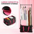 thumbnail image 4 of Dance Bag Suitcase with Garment Rack, 23" Foldable Duffle Rolling Bag for Dance,Travel, Gym,Sport with Wheeled Upright Luggage Closet for Women - Black, 4 of 6