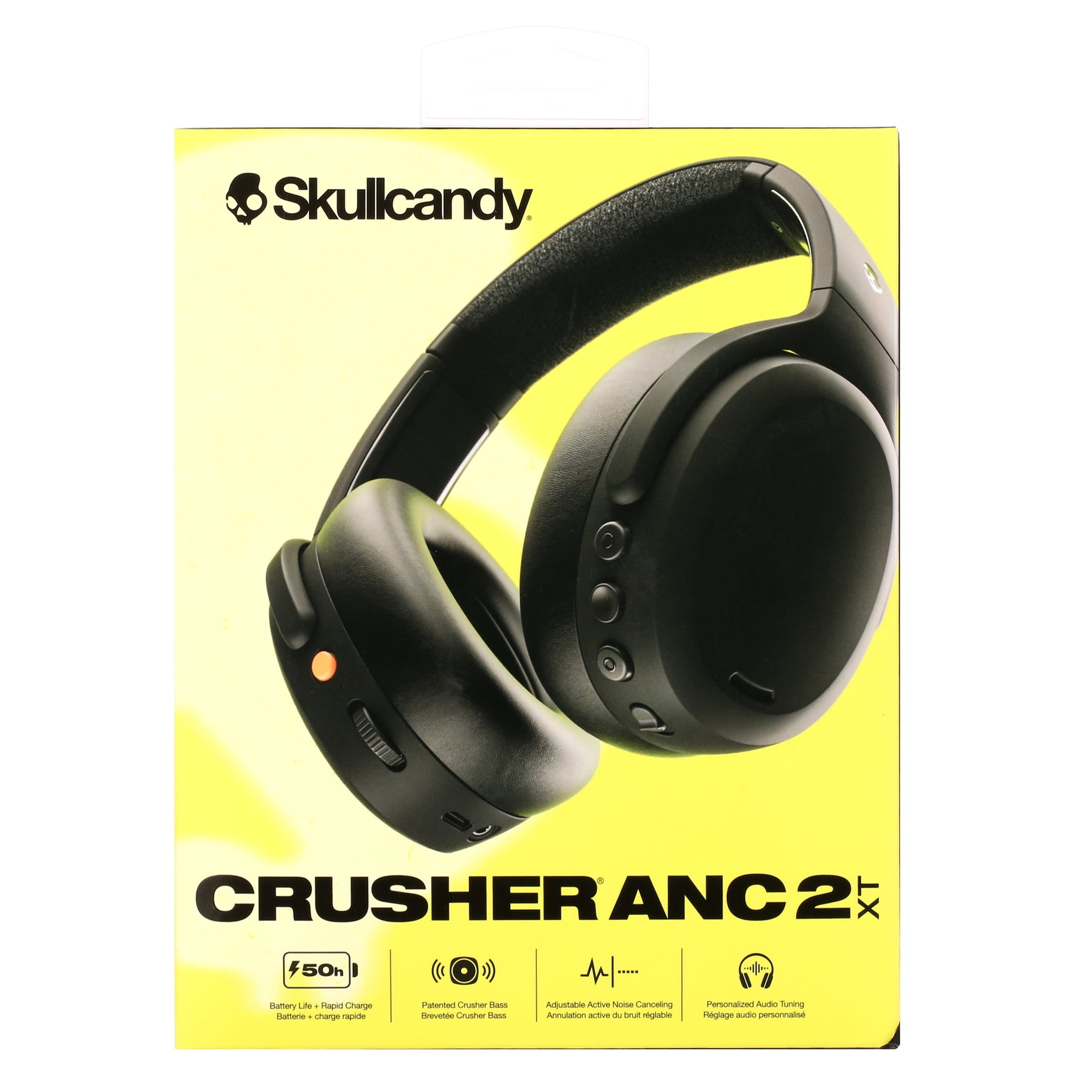 SKULLCANDY CRUSHER ANC WIRELESS BLUETOOTH HEADPHONES EXTRA authentic BASS BLACK *NEW*