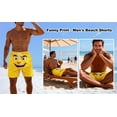 thumbnail image 5 of hlysgo Men's 9 Inch Beach Shorts with Pockets Funny Graphic Printed Swim Trunks Summer Swim Trunks Casual Board Shorts Swimwear Yellow M, 5 of 8