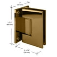 thumbnail image 5 of CRL GEN537GP Gold Plated Geneva 537 Series Wall Mount Full Back Plate Standard Hinge With 5 Degree Offset, 5 of 5