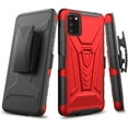 thumbnail image 4 of Galaxy Wireless for Alcatel TCL A3X A600DL Case with Tempered Glass Screen Protector Hybrid Cover with Kickstand Phone Belt Clip Holster - Red, 4 of 7