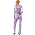 thumbnail image 3 of Vertigo Paris Women's Logo Velour Lounge Tracksuit Jog Set - Purple - Medium, 3 of 5