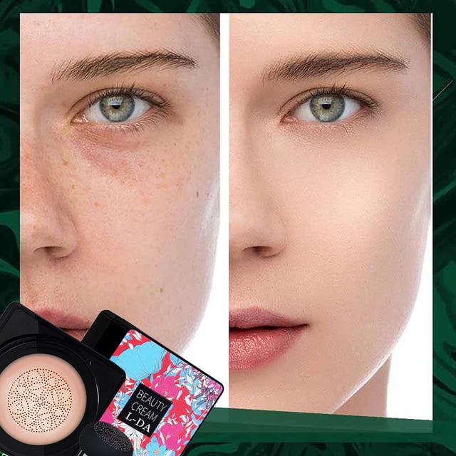 Xihbxyly En venta Crema BB en cojín, corrector iluminador y esponja en forma de hongo