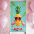 thumbnail image 7 of Flamingo Pineapple ALOHA Banner Tropical Party Decoration for Beach Vacation Luau Summer Events, 7 of 7