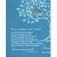 thumbnail image 2 of MuralMax Personalized Anniversary Family Tree Artwork - Love is Patient Love Is Kind Bible Verse - Unique Wedding & Housewarming Canvas Wall Decor Gifts - Color Teal # 2 - Size - 8x10, 2 of 6