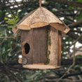thumbnail image 6 of Rustic Wooden Birdhouse for Garden Outdoor Decor, Natural Bird Nest Box with Easy Installation, 16x16cm Spacious Size, 6 of 8