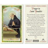 Prayer to Saint Benedict Laminated Prayer Cards - Pack of 25