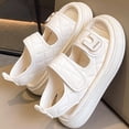 thumbnail image 5 of JnBQdnc Girls Sandals,Summer Sandal Sale Toddler Sneakers Kids Baby Girls Pearl Bling Bowknot Single Princess Shoes Sandals, 5 of 5