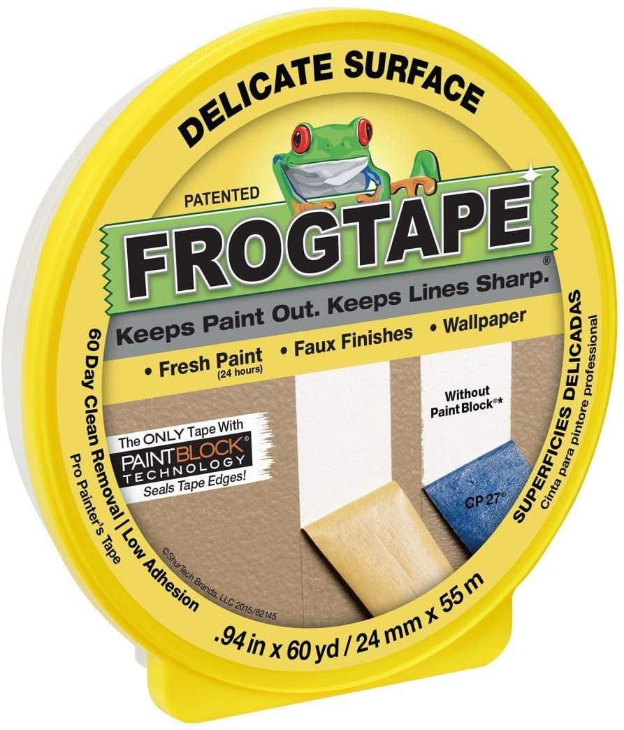 Duck 280220 Delicate Surface Painter's Tape.94 inch Width, Yellow