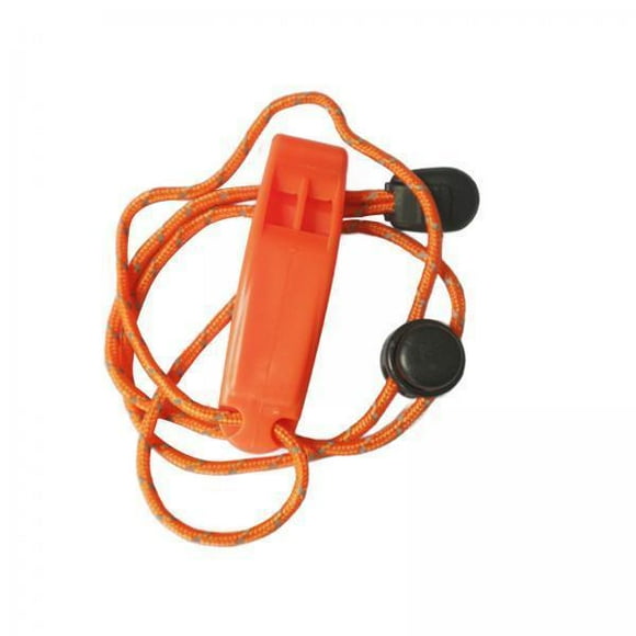 koolsoo 3xRope Whistle with Lanyards Soft Keychain Whistle for Outdoor Fishing Coaches Orange