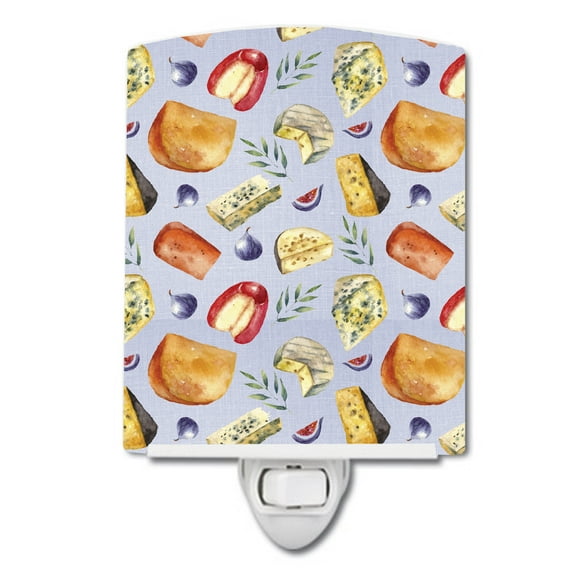 Caroline's Treasures BB5198CNL Assortment of Cheeses Ceramic Night Light, 6x4x3", multicolor