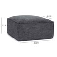 thumbnail image 6 of TOV Furniture Mindy Charcoal Chenille Basketweave Ottoman, 6 of 6