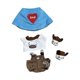 thumbnail image 2 of Ropa de peluche perfke Para muñecas 15 a 17 cm traje de perro sombrero azul, 2 of 9