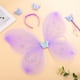 thumbnail image 5 of 1 Juego de alas de disfraz de mariposa para niñas, diadema con antena de mariposa, varita de princesa para fiestas de cumpleaños y disfraces de Halloween, 5 of 7