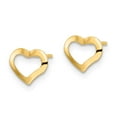 thumbnail image 2 of Finest Gold 14K Yellow Gold Polished Heart Post Earrings, 2 of 3