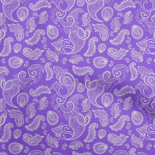 oneOone Rayon Medium Purple Fabric Block Fabric For Sewing Printed Craft Fabric By The Yard 56 Inch Wide-70
