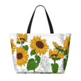 thumbnail image 2 of Daiia Plump Sunflower And Sketch Beach Travel Bag - Water-Resistant Beach Bag, Lightweight Tote with 7 Pockets for Women and Men - Gym,Pool,Camping,Reusable Grocery Bag, 2 of 7
