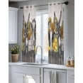 thumbnail image 5 of Vintage Farm Animals Sheer Curtains 39 Inch Length 2 Panels Set for Living Room/Bedroom, Cute Cow Pig Sunflower Kitchen Curtains Grommet Semi-Sheer Curtains Drapes Voile Window Treatments 27.5"x39"x2, 5 of 7