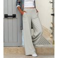 thumbnail image 2 of Pantalones holgados, pantalones de cintura elástica y pierna ancha para mujer Pantalones de pierna ancha para mujer diseñados para precisión, 2 of 4