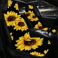 thumbnail image 4 of Eluto 2 Seats Car Seat Cover, Sunflower Printed Cushion Protector Universal for SUV,Truck,Van,Sedan, 4 of 8