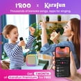 thumbnail image 2 of Máquina de karaoke IROO Mini para niños con 2 micrófonos inalámbricos Bluetooth, 2 of 6