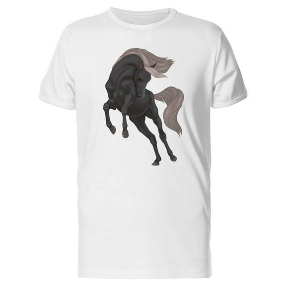 Black Horse Kicking Tee Men's -Image by Shutterstock