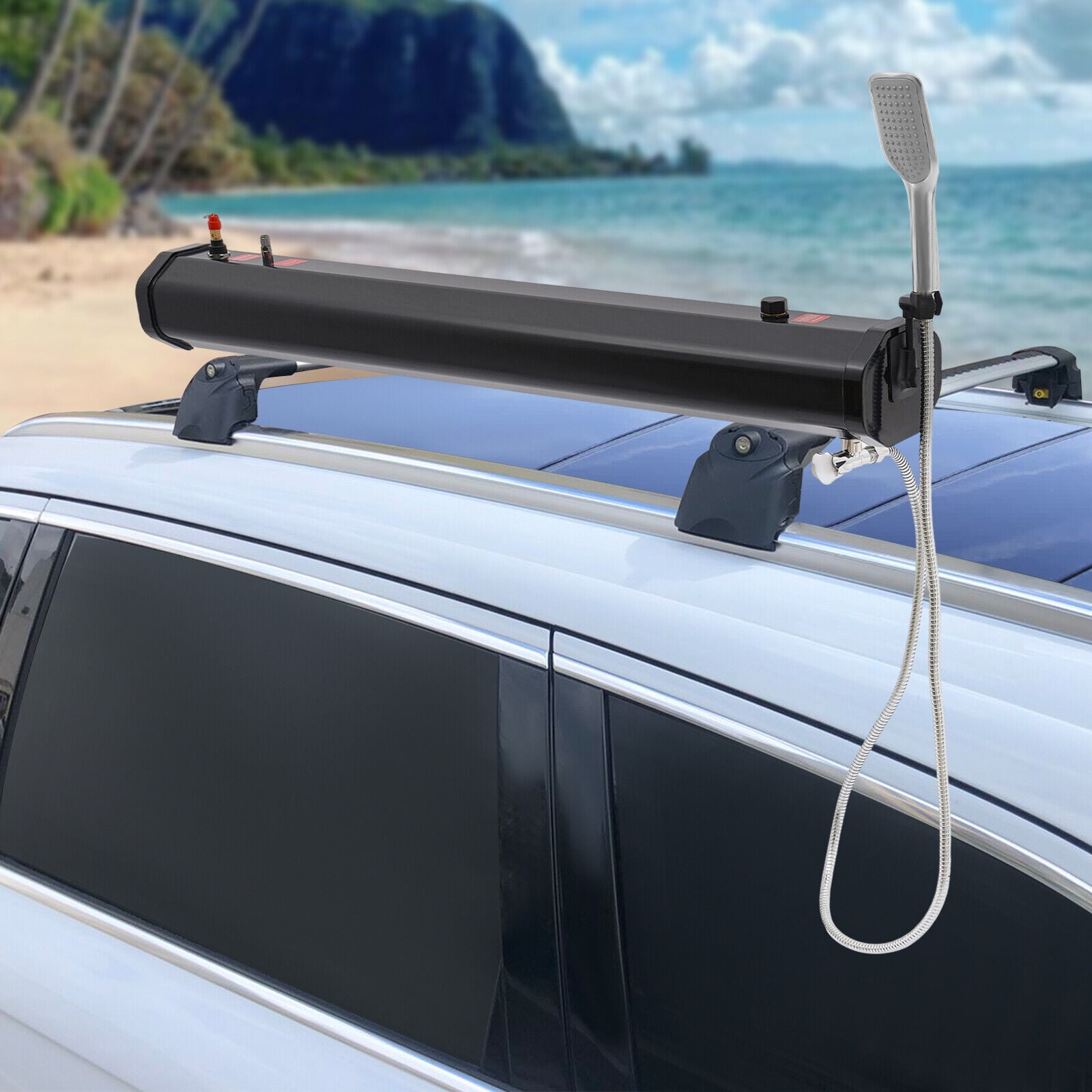 Denest 20L Portable Water Tank for Camping, Roof Rack Mount Road Shower