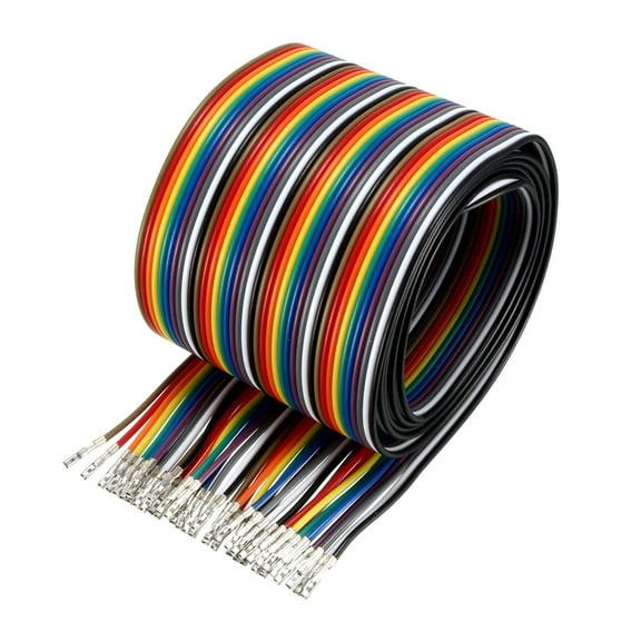 Female to Female 40P Jumper Wire 2.54mm Pitch Ribbon Cable Breadboard 100cm Long