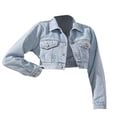 thumbnail image 3 of HUITKMM Veste en Jean Femme Veste en Denim Extensible pour Femmes, 3 of 3