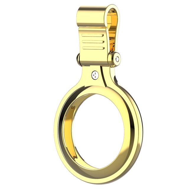 Monstrate Funda protectora de Metal con llavero para Airtags, a prueba de golpes, antiarañazos, anticaída, carcasa protectora para Airtag Air Teléfono y Comunicación oro tirano