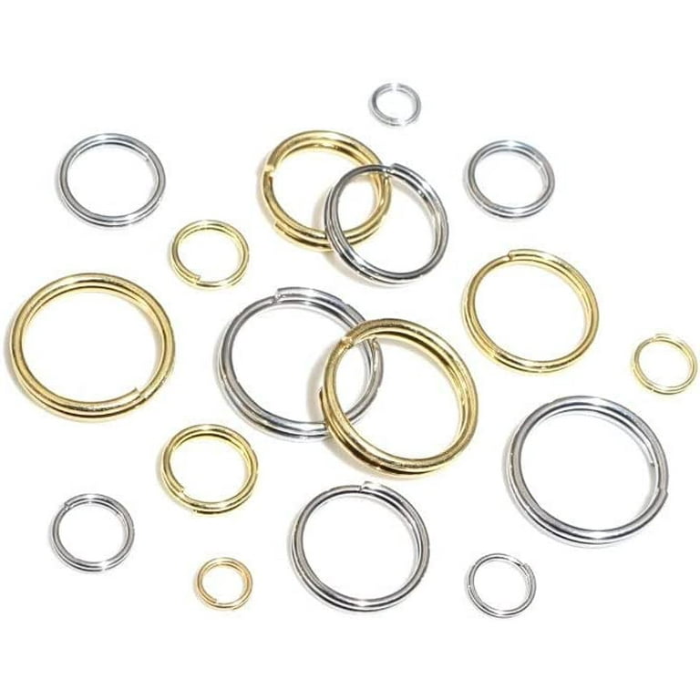 50/100pcs/lot 4-12mm Stainless Steel Open Double Jump Rings for Key Double  Split Rings Connectors DIY Craft Jewelry Making (Color : Steel 100pcs, Size  : 0.6x6mm) 