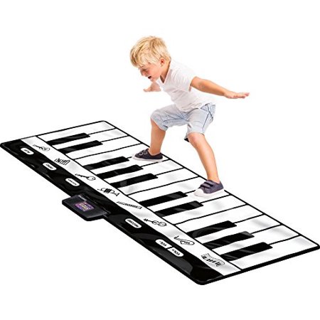 Ez Play Piano - Click N' Play Gigantic Keyboard Play Mat, 24 Keys Piano Mat, 8 Selectile Musical Instruments + Play -Record -Playback -Demo-mode