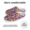 thumbnail image 6 of Daiia Skull daisy flower Print Women’s Fuzzy Slippers Memory Foam Lightweight House Shoes Cozy Loafer Flannel House Shoes-40/41, 6 of 7