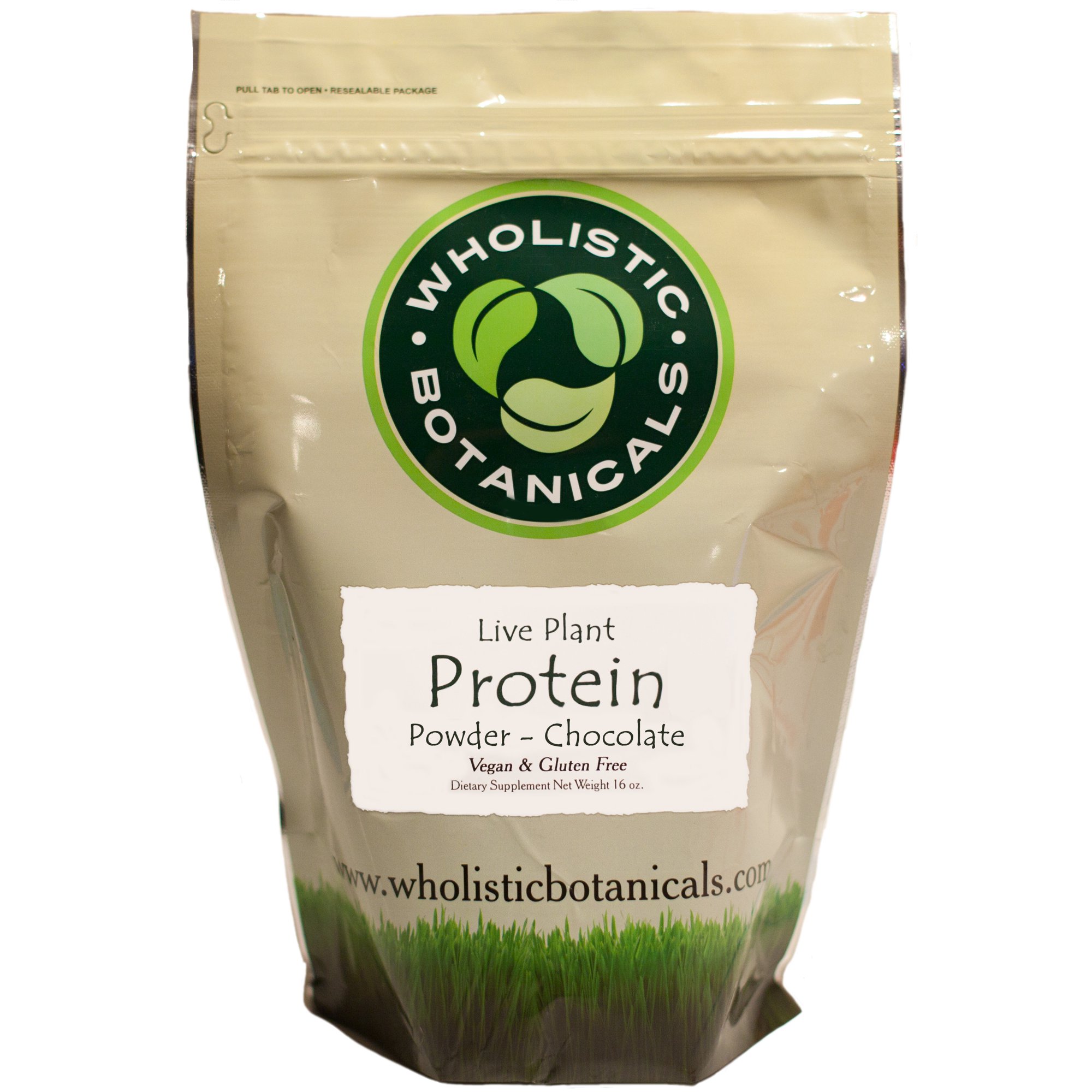 Wholistic Botanicals Live Plant Protein Powder - Chocolate 1.08 lbs.