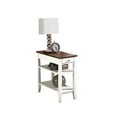 thumbnail image 2 of Convenience Concepts American Heritage Table d'Appoint à Trois Niveaux avec Tiroir, Bois Flotté / Blanc, 2 of 5