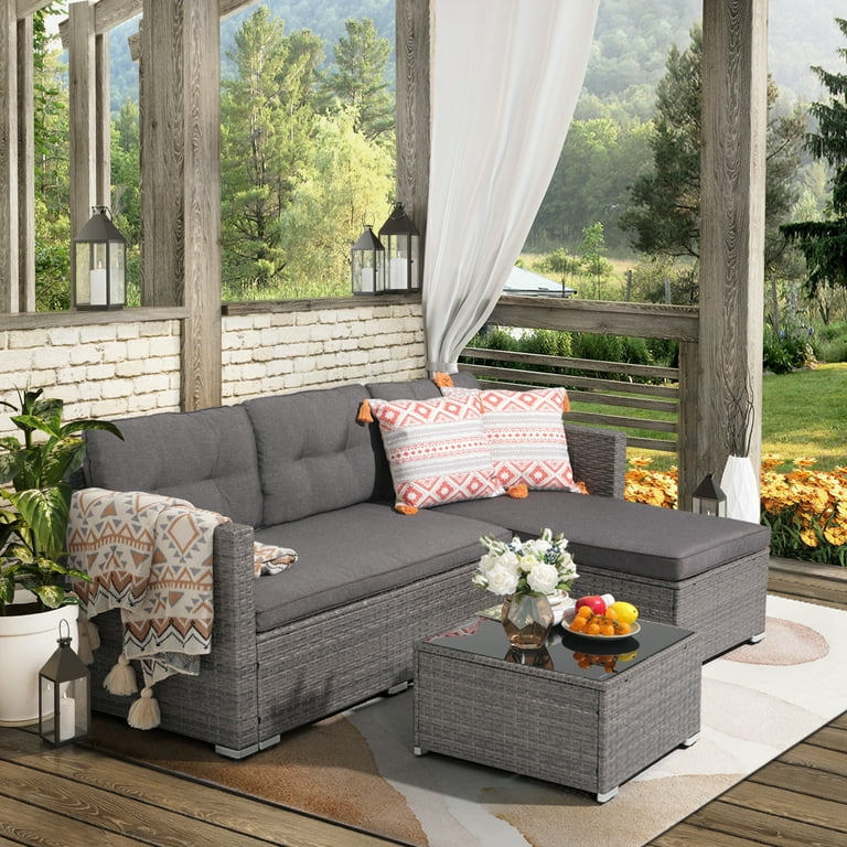 Small rattan outdoor sofa hotsell