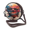 thumbnail image 2 of Lsque Abstract Colorful Skull Art Pattern Shoulder Bag – Microfiber Leather Crossbody with Detachable Strap & Handle Ring, Waterproof & Durable, Elegant Everyday Carry, 2 of 5