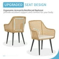 Patio Wicker Dining Chairs, 2 Pieces Outdoor Dining Seating, All
