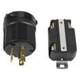 thumbnail image 4 of Conector de receptáculo de enchufe eléctrico de 3 clavijas con bloqueo por torsión NEMA L6-30P L6-30R 30 A 250 V macho y hembra, 4 of 10