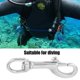 thumbnail image 5 of Clips de buceo, acero inoxidable Ojo giratorio Broche de presión Gancho de inmersión Solo extremo Giratorio Ojo de gancho Gancho Hebilla Clip de perro para buceo submarino(7.5 * 2.3 cm Plata) EOTVIA NO, 5 of 5
